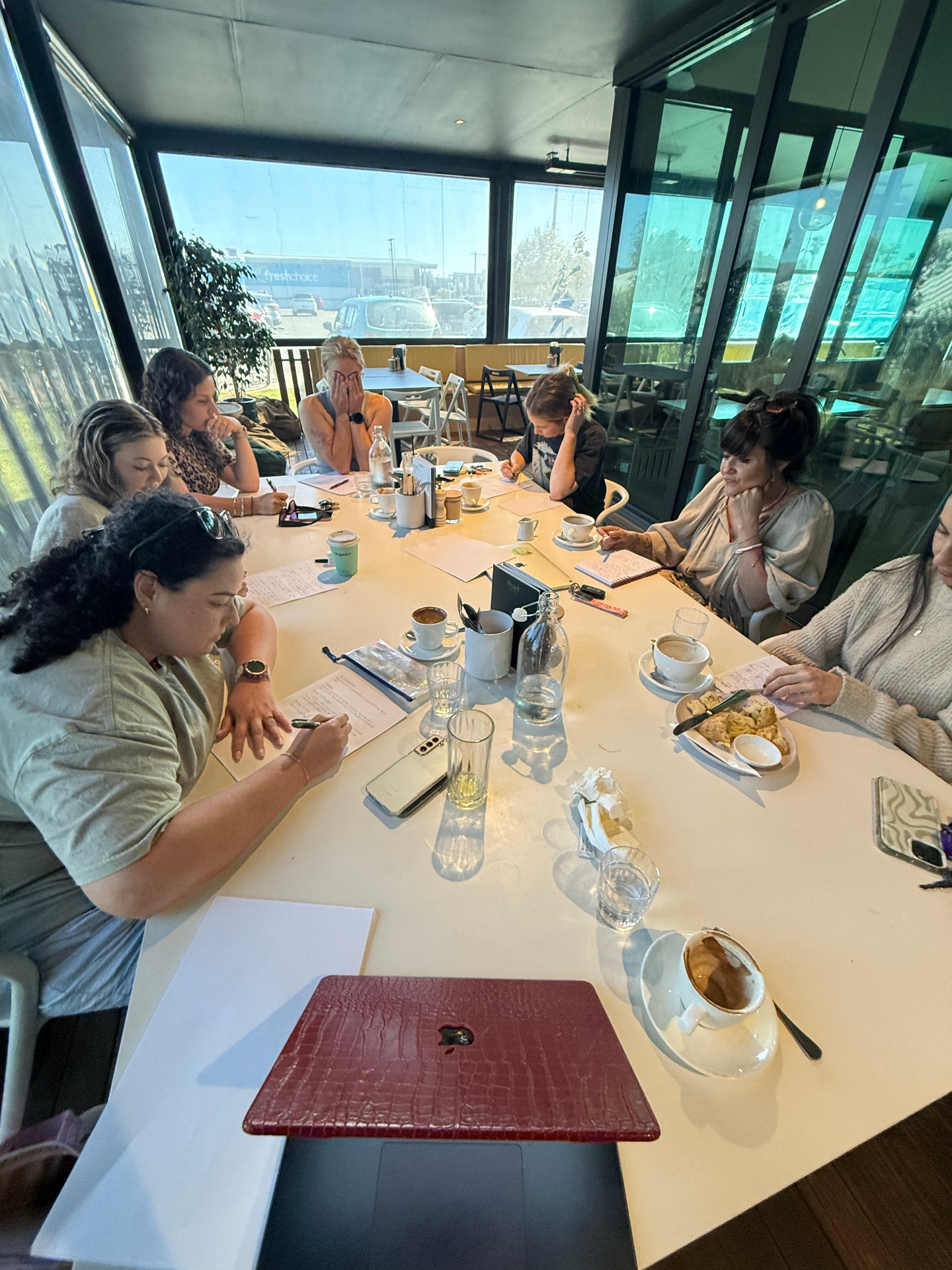 Team members sharing in a workshop